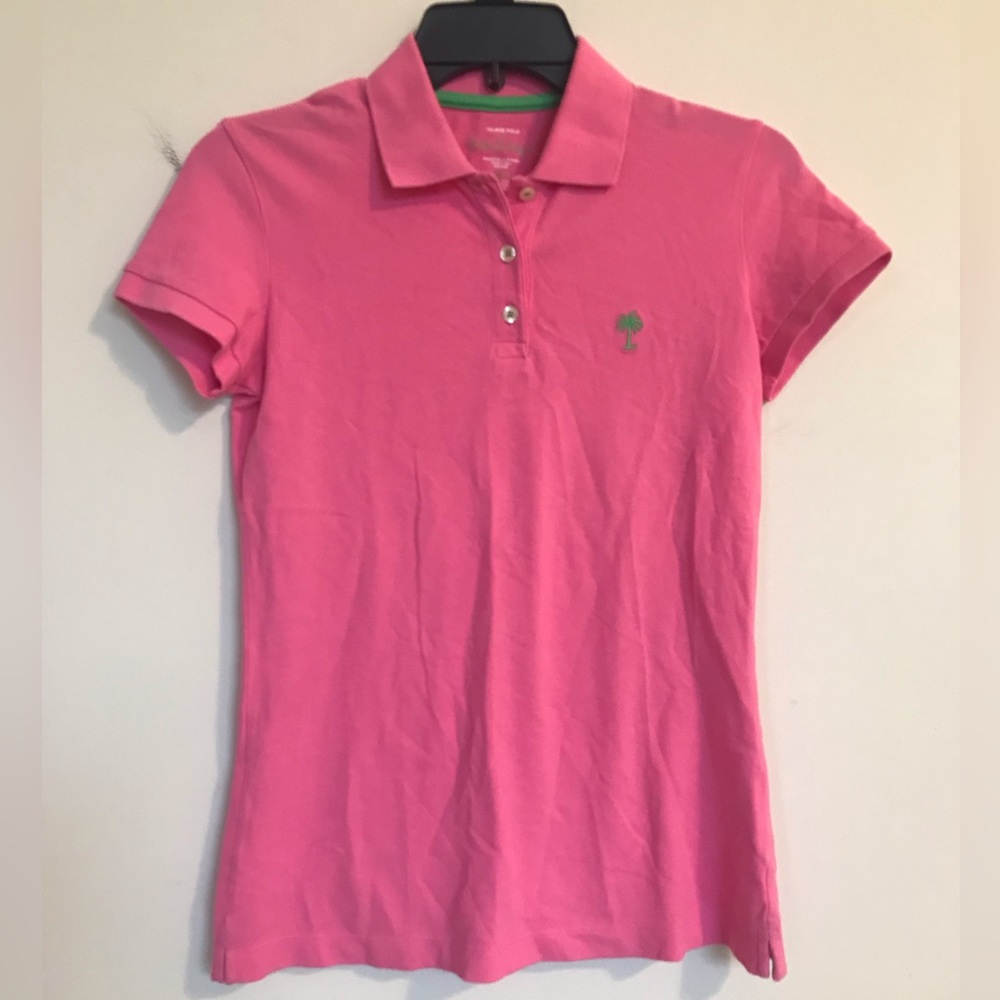 Lilly Pulitzer Polo shirt size XS pink Resort Fit short sleeve PIMA